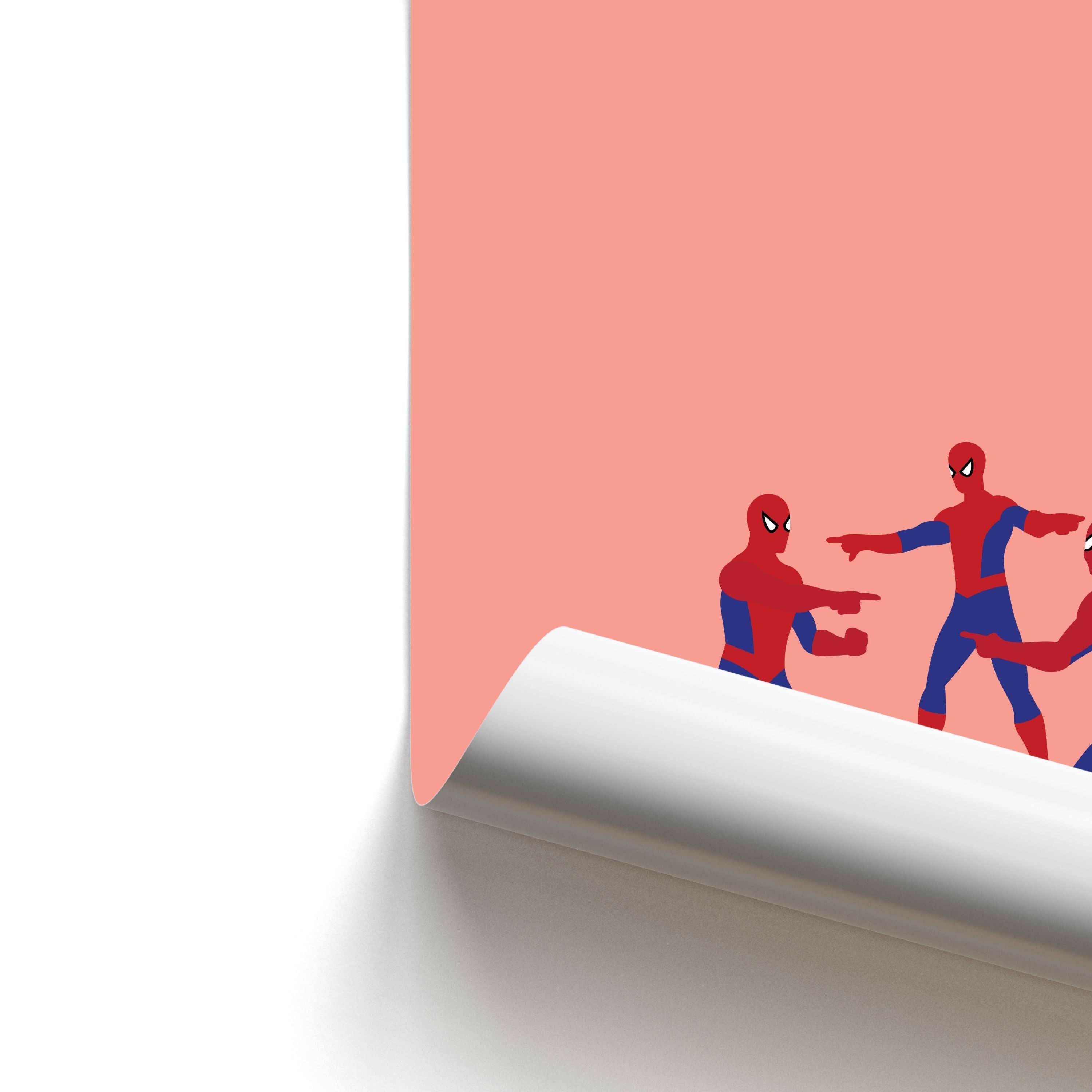 Spider Hero Pointing Meme Poster