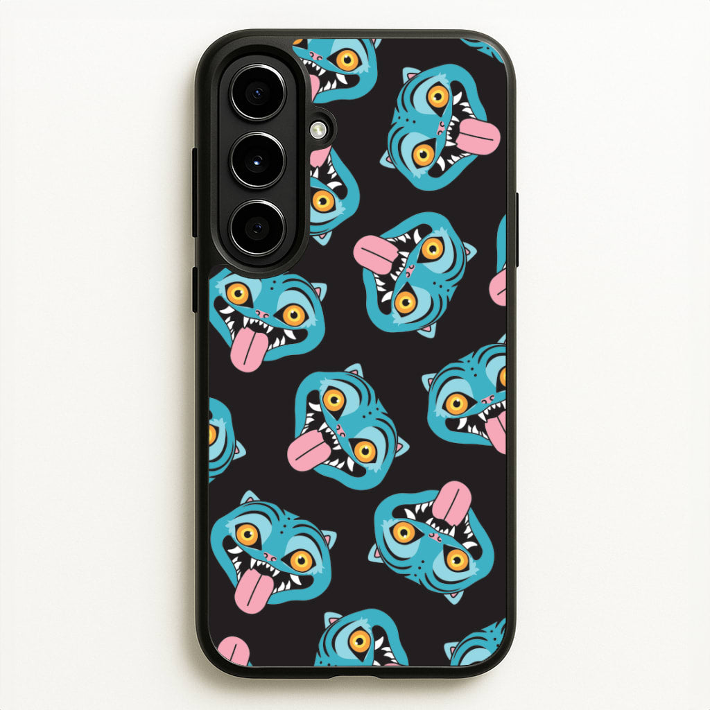 Demon Cat Pattern Galaxy A56 Case