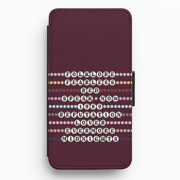 Concert Bracelets Flip / Wallet Phone Case