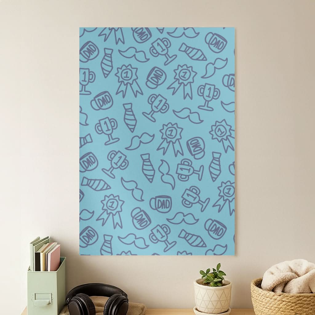 Dad Doodles Pattern Poster