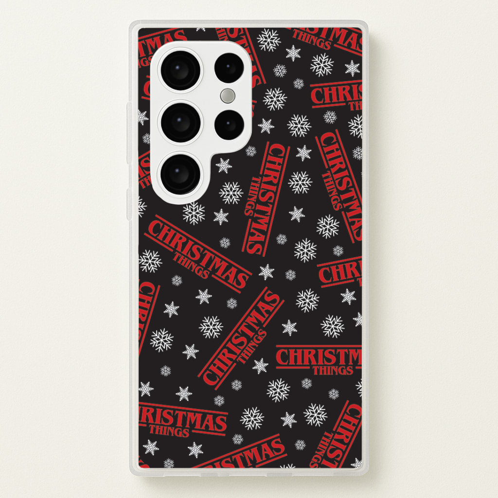 Christmas Things Snowflake Pattern Galaxy S24 Ultra Case