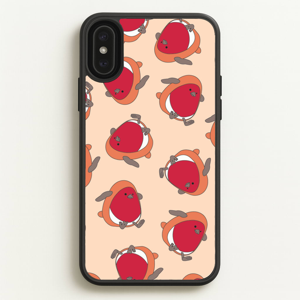 Christmas Robin Plush Pattern iPhone XS Max Case