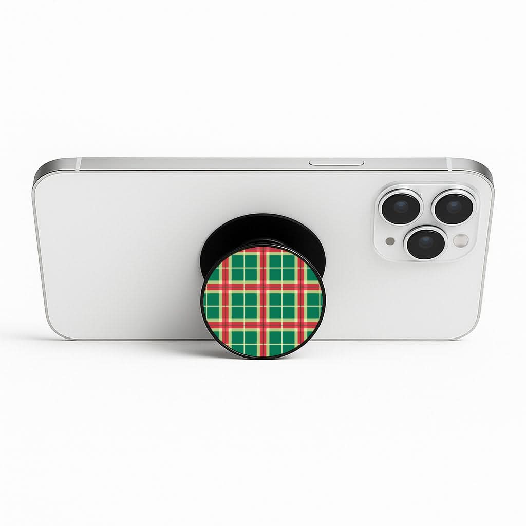 Red And Green Tartan II Christmas Pattern Phone Stand