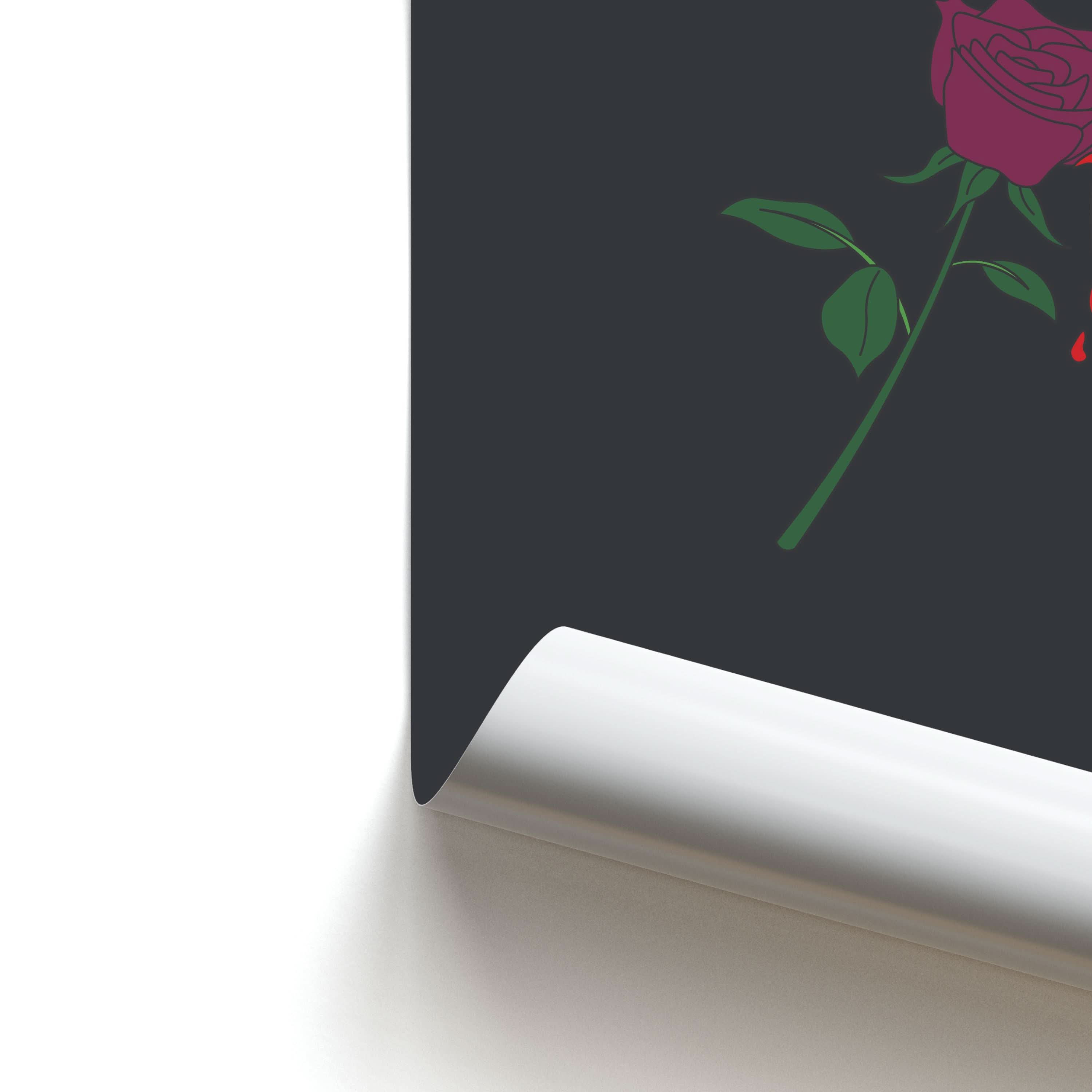 Dark Pink Rose Poster