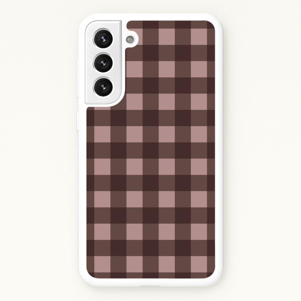 Chocolate Gingham Galaxy S21FE Case