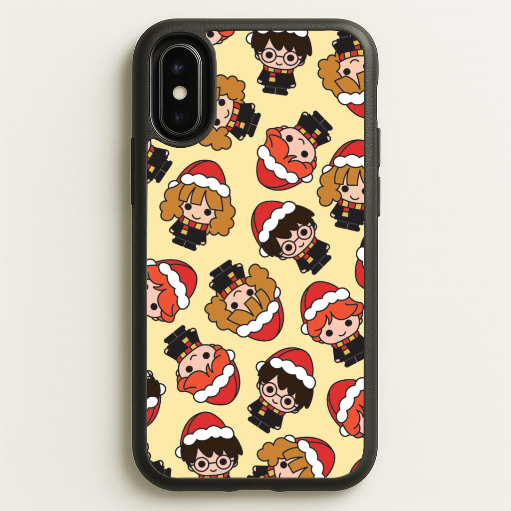 Wizards With Christmas Hats Pattern iPhone X / XS Case