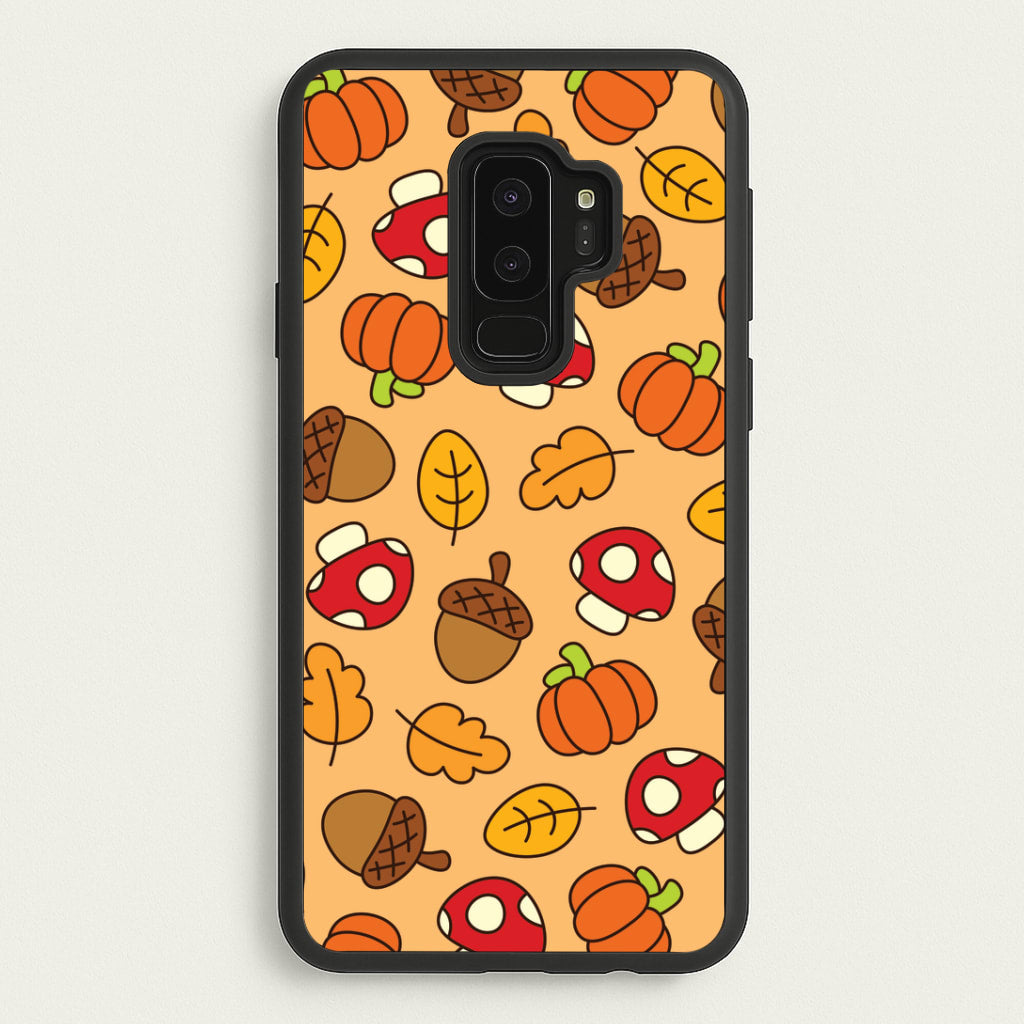 Cartoon Autumn Icons Pattern Galaxy S9 Plus Case