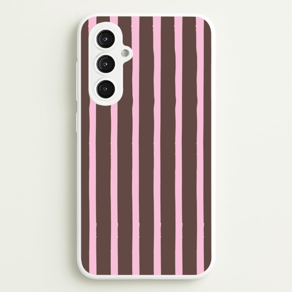 Chocolate & Strawberry Stripes Galaxy S23FE Case