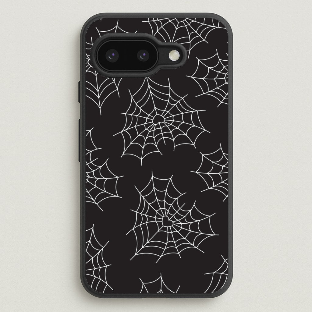 Spiderweb Hearts Pattern Google Pixel 9a Case