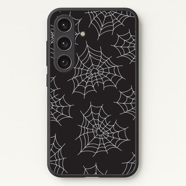 Spiderweb Hearts Pattern Galaxy S25 Plus Case