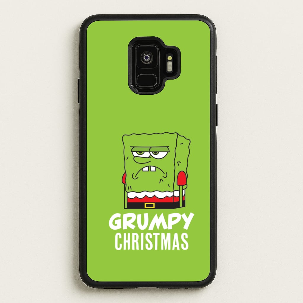 Grumpy Christmas Cartoon Sponge Galaxy S9 Case