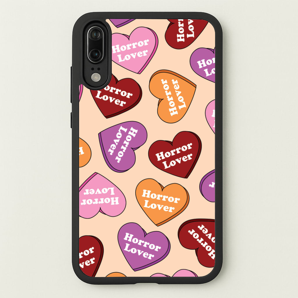 Horror Lover Hearts Pattern Huawei P20 Case
