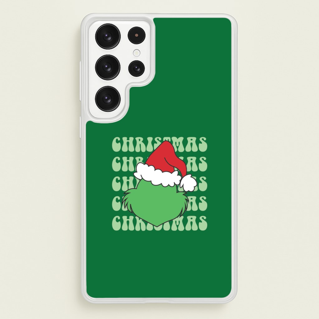 Green Creature Christmas Galaxy S22 Ultra Case