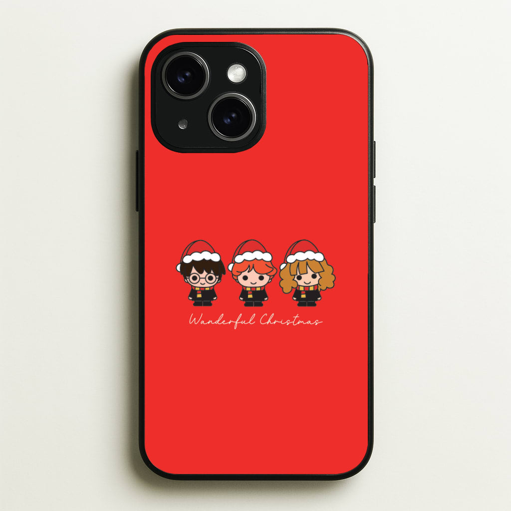Wizards With Christmas Hats iPhone 15 Plus Case