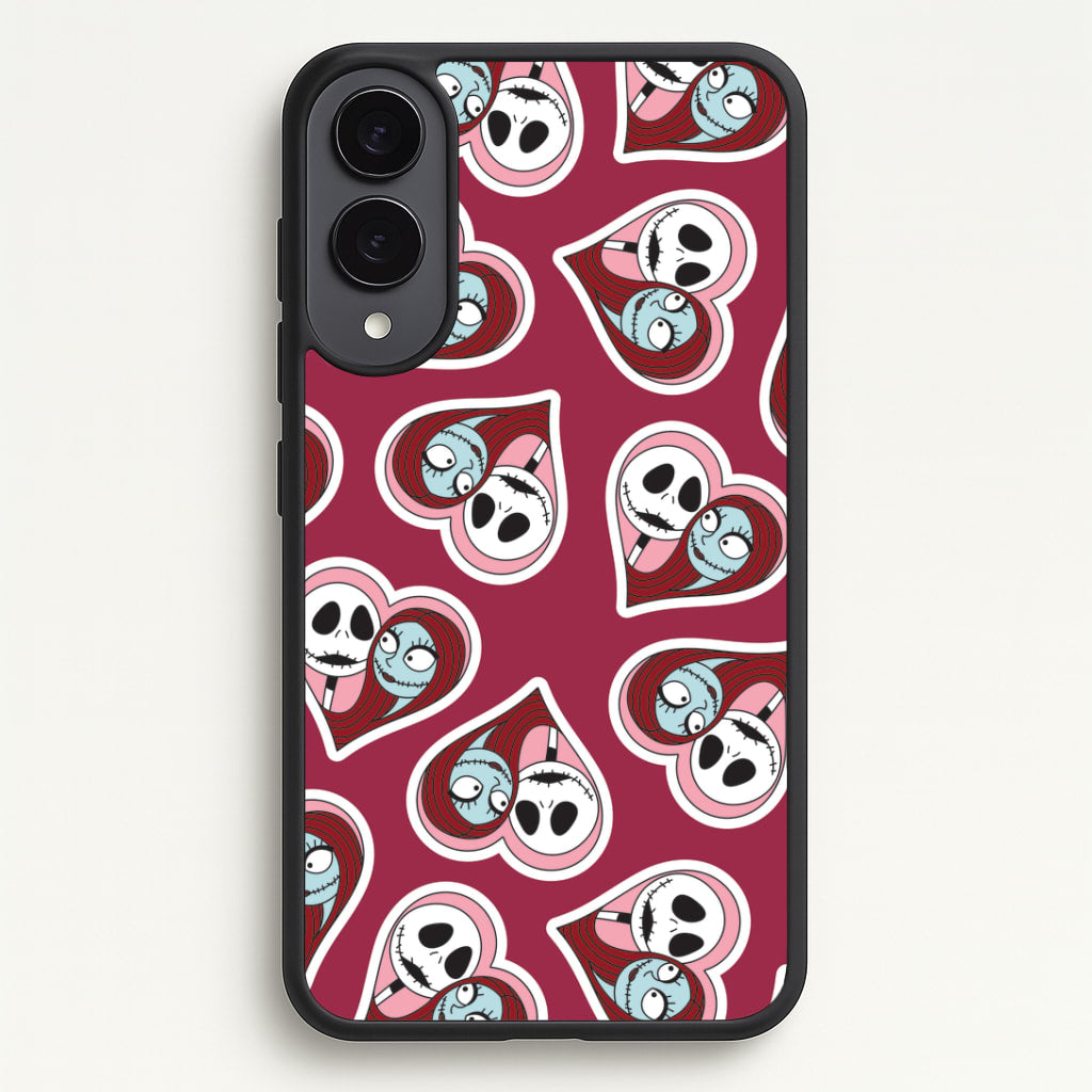 J And S Heart Pattern Galaxy S25 Edge Case