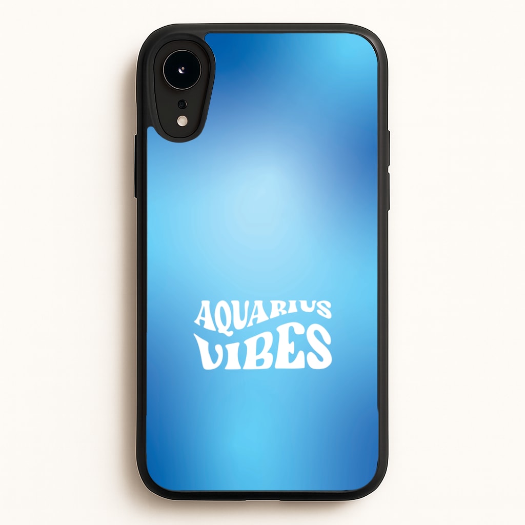 Aquarius Vibes Gradient Zodiac iPhone XR Case
