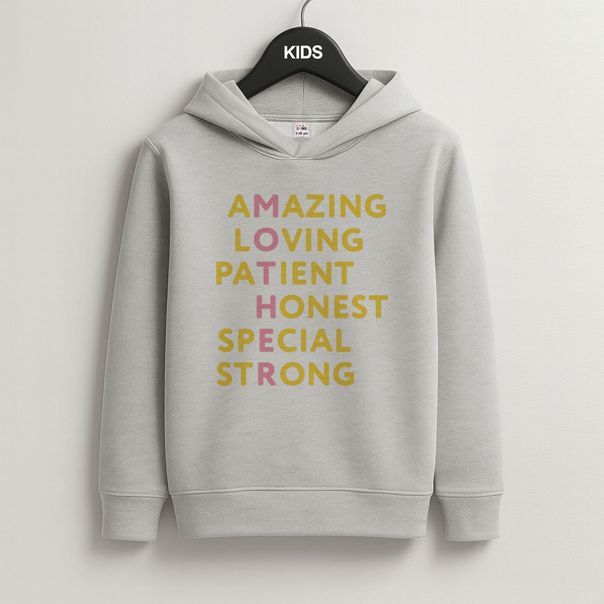 Mother Anagram Grey Kids Hoodie