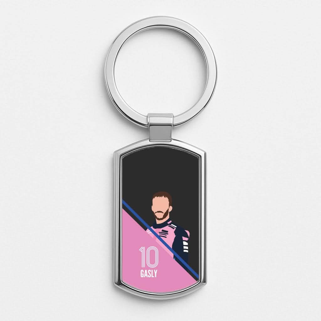 Gasly 2026 Silver Metal Keyring