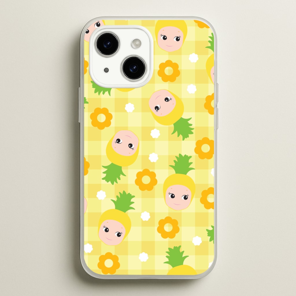 Pineapple Angel Pattern iPhone 14 Plus Case