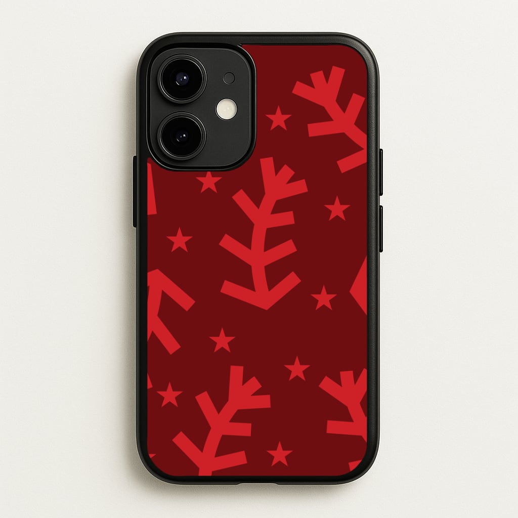 Abstract Ferns And Snowflakes Pattern iPhone 12 / 12 Pro Case