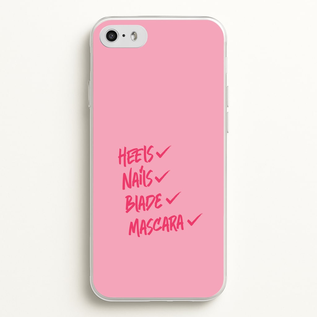 Heels, Nails, Blade, Mascara iPhone 5 / 5s / SE 2016 Case