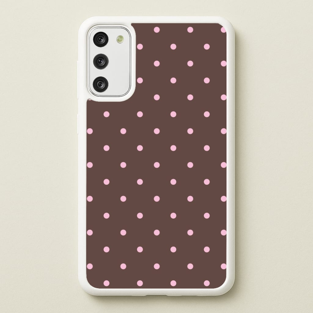Chocolate & Strawberry Polka Dots Galaxy A41 Case