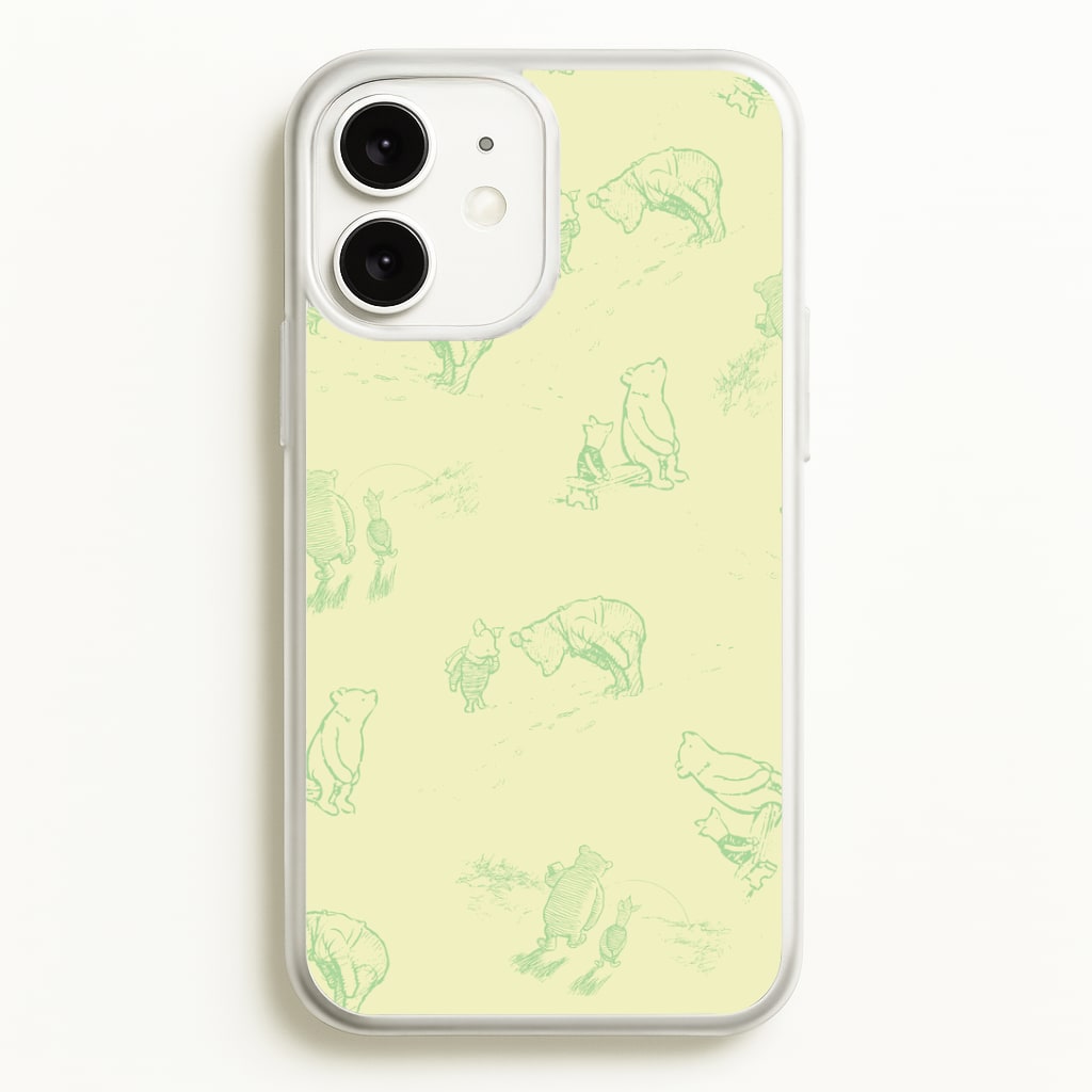 Sketched Winnie Pattern iPhone 11 Case