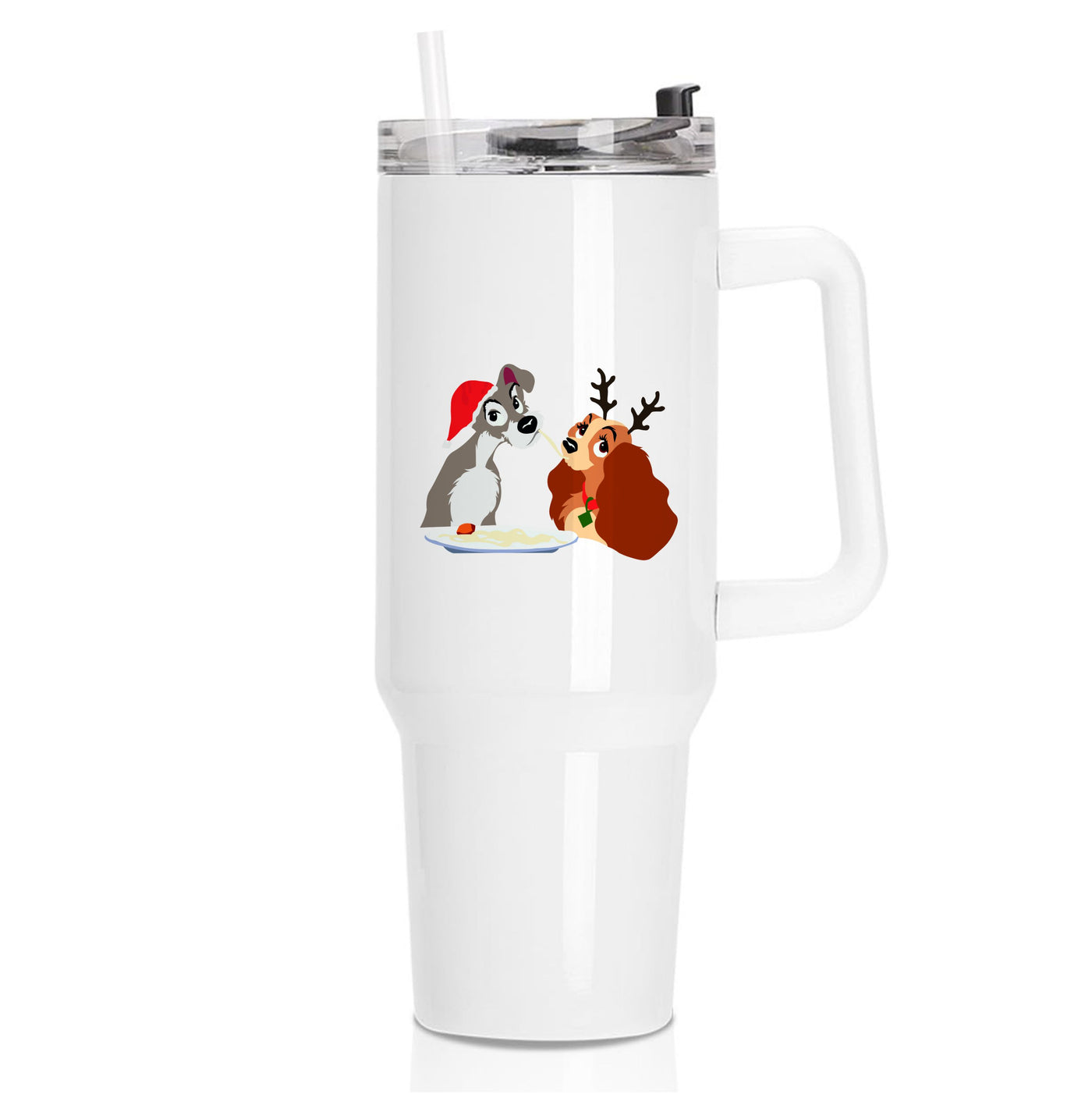 Christmas Lady And The Tramp Tumbler