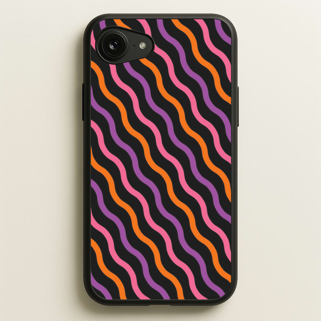 Wavy Abstract Halloween Pattern iPhone 16e Case
