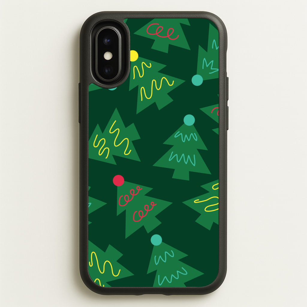 Abstract Christmas Trees Pattern iPhone X / XS Case