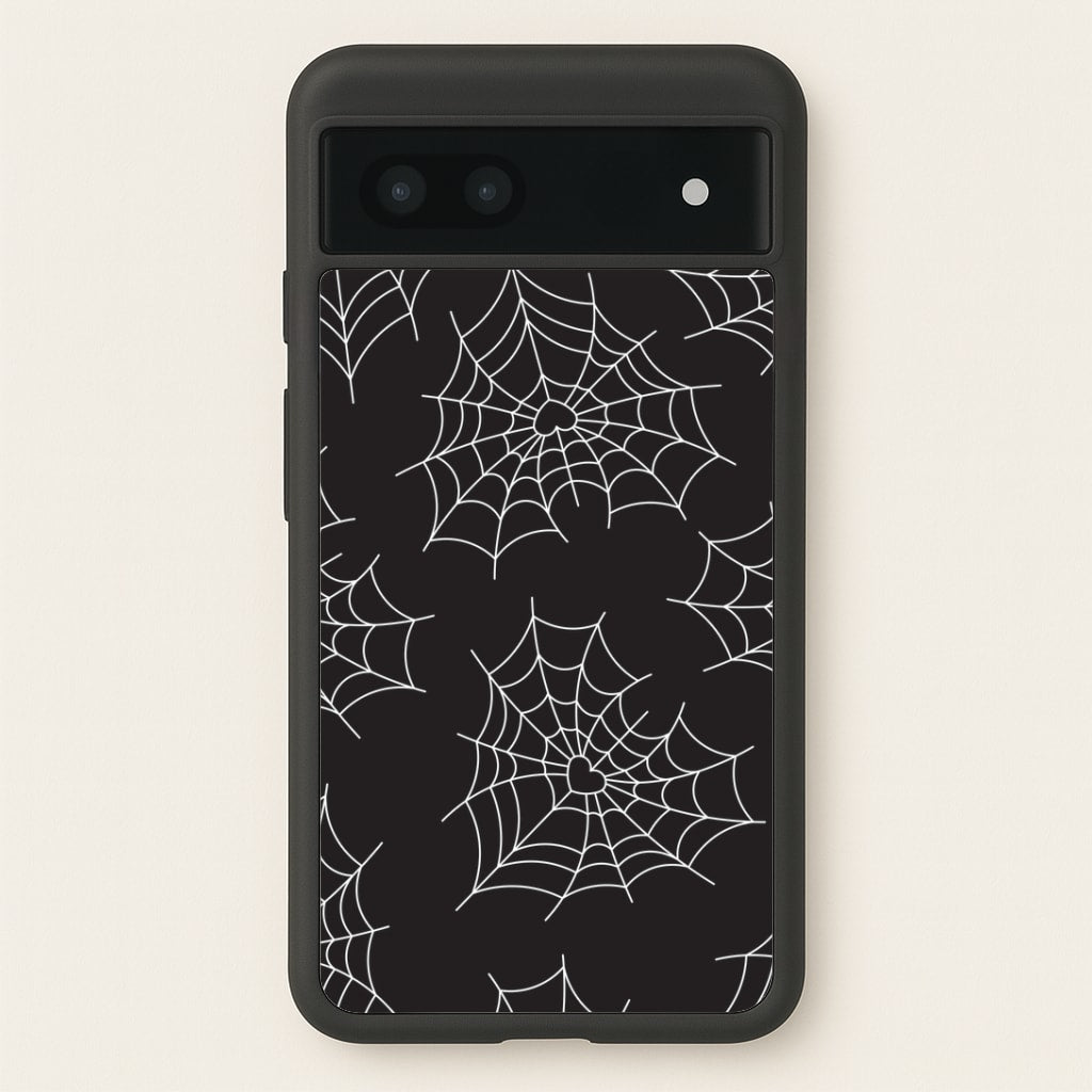 Spiderweb Hearts Pattern Google Pixel 7a Case