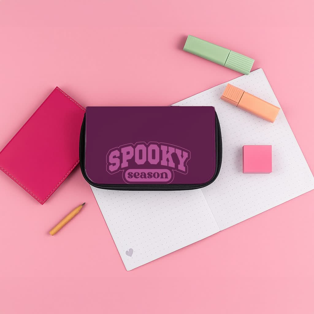 Spooky Season Varsity Pencil Case