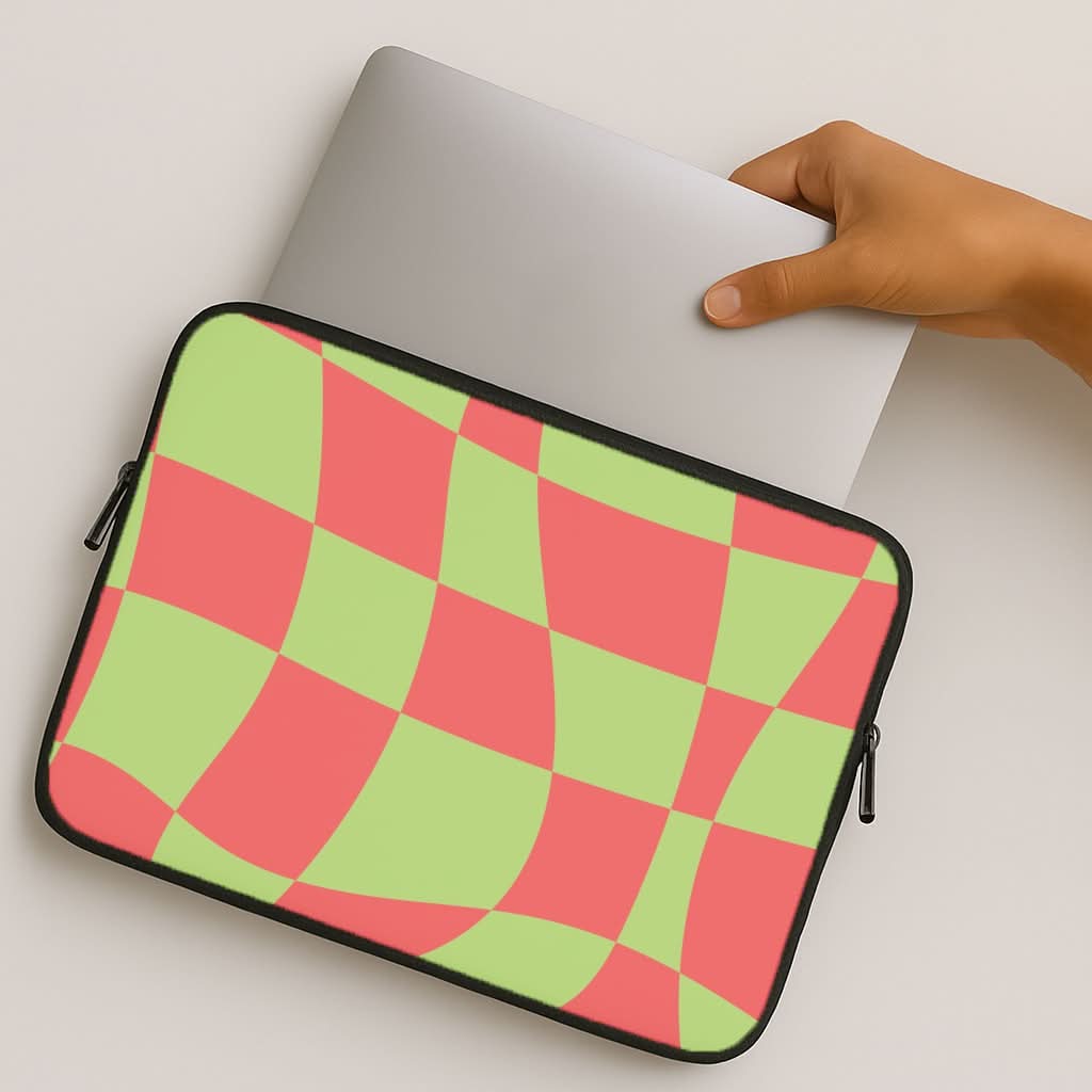 Abstract Red And Green Christmas Pattern MacBook Cover