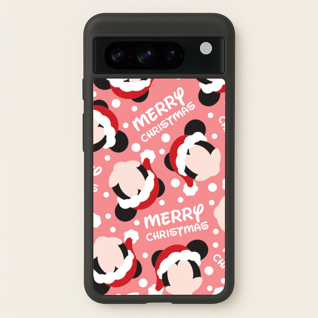 Merry Christmas Cartoon Mouse Pattern Google Pixel 8 Pro Case