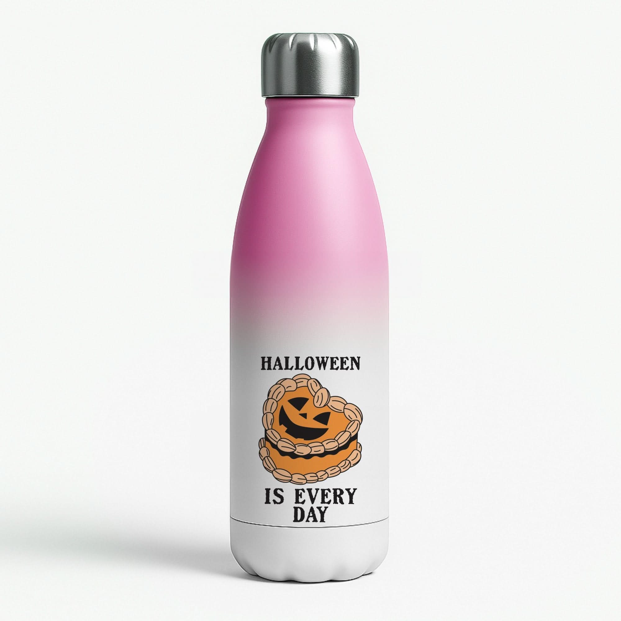 Halloween Is Every Day Pink Water Bottle