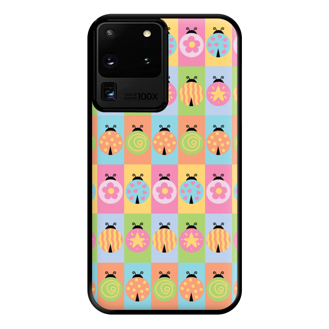 Cartoon Ladybugs Colourful Pattern Galaxy S20 Ultra Case