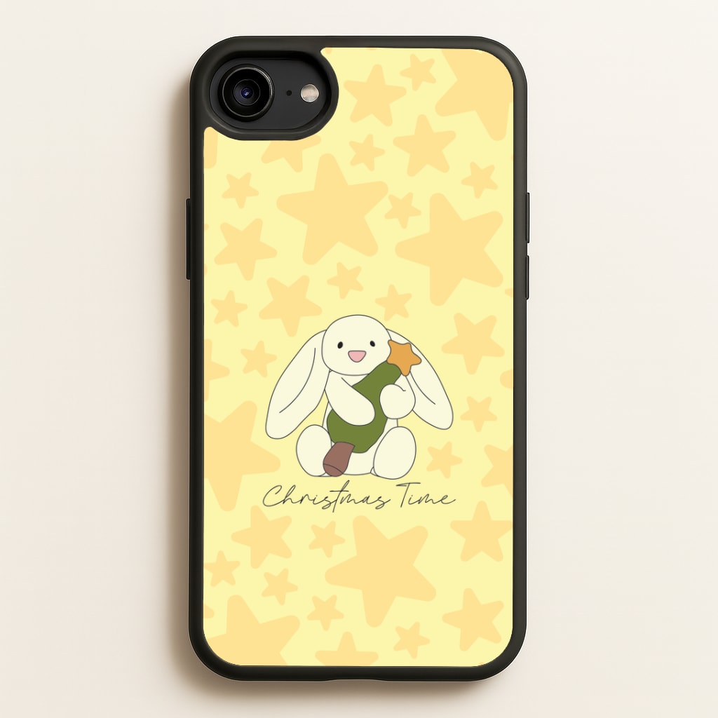 Christmas Bunny Stars Plush iPhone 6 / 7 / 8 / SE Case