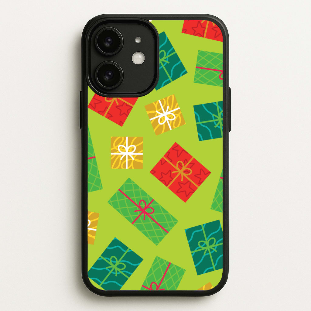 Colourful Abstract Christmas Presents Pattern iPhone 11 Case
