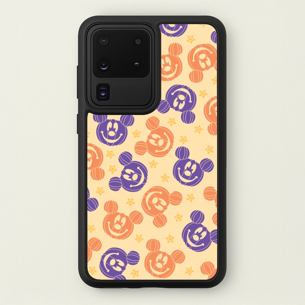 Pumkin Mouse And Stars Pattern Galaxy S20 Ultra Case