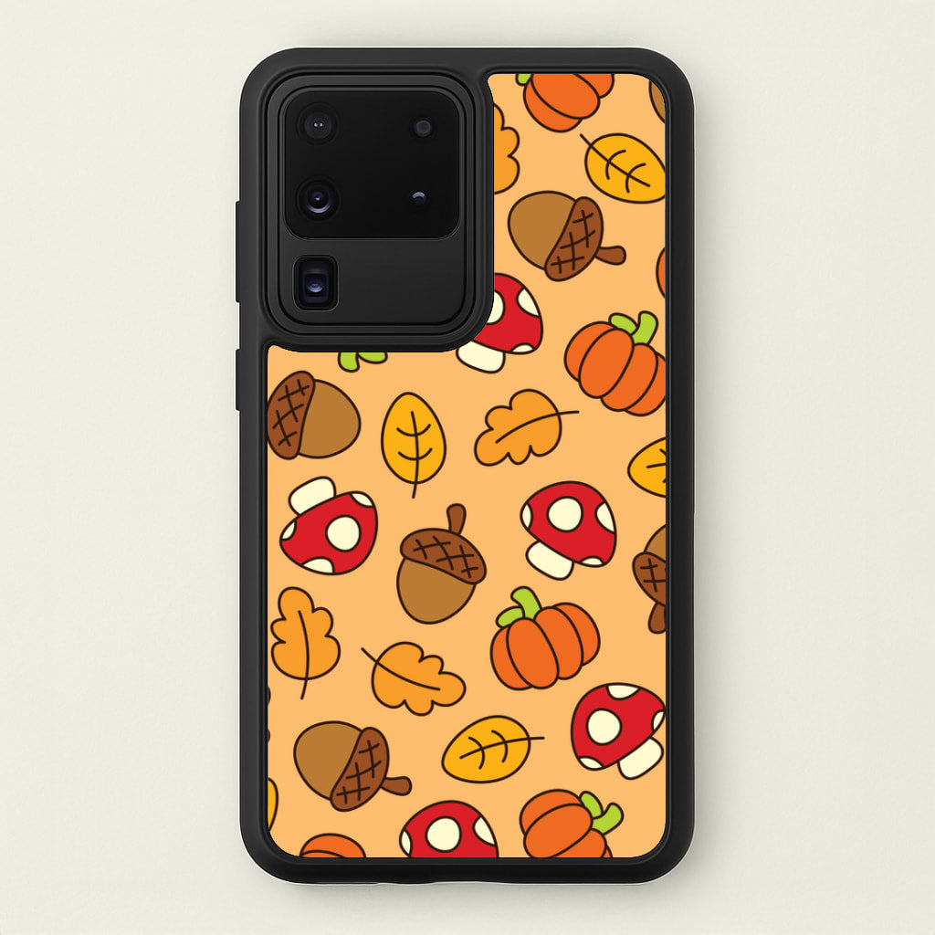 Cartoon Autumn Icons Pattern Galaxy S20 Ultra Case