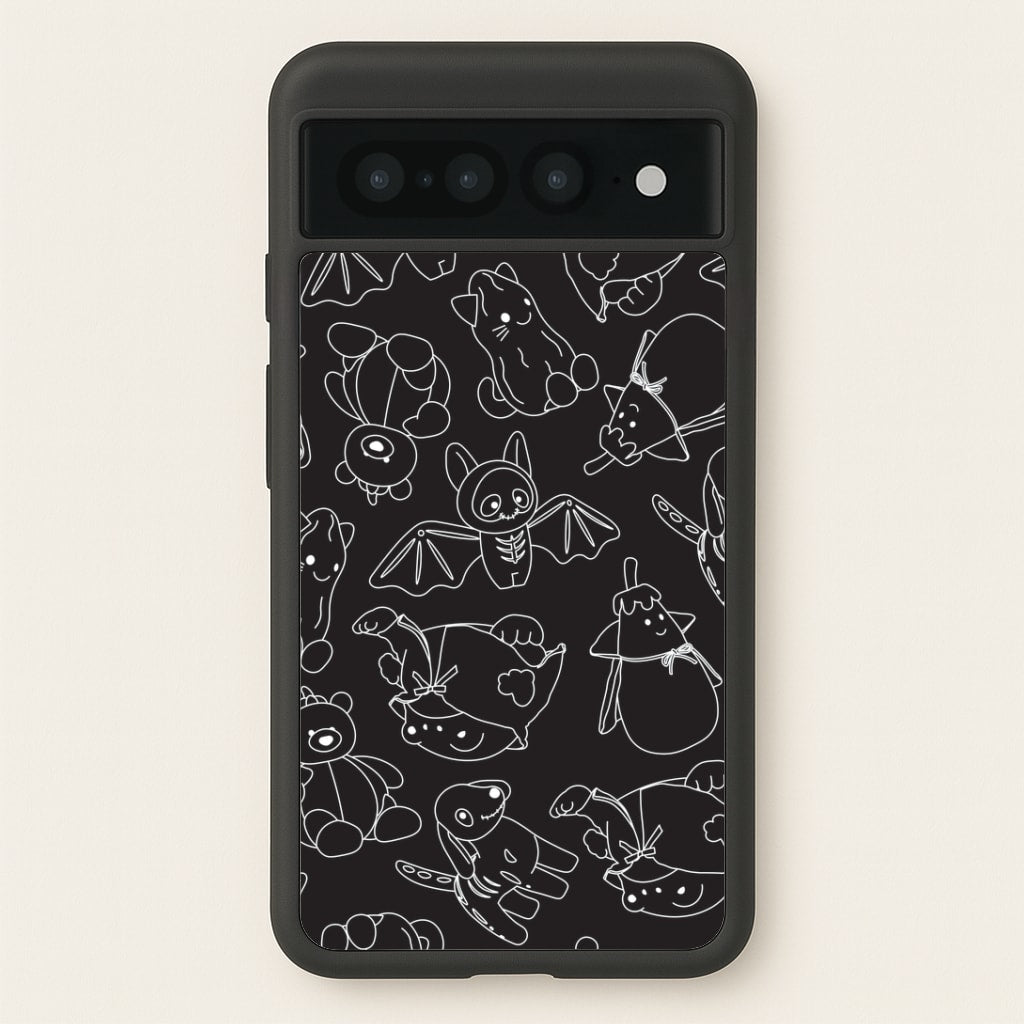 Halloween Plushies Pattern II - Halloween Google Pixel 7 Pro Case