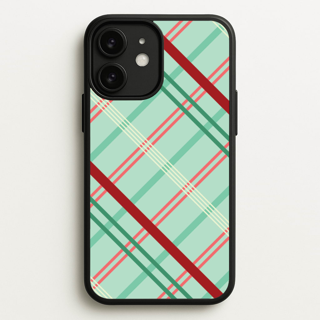 Pastel Tartan Christmas Pattern iPhone 11 Case
