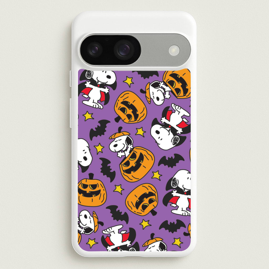 Cartoon Beagle Halloween Pattern Google Pixel 9 / 9 Pro Case