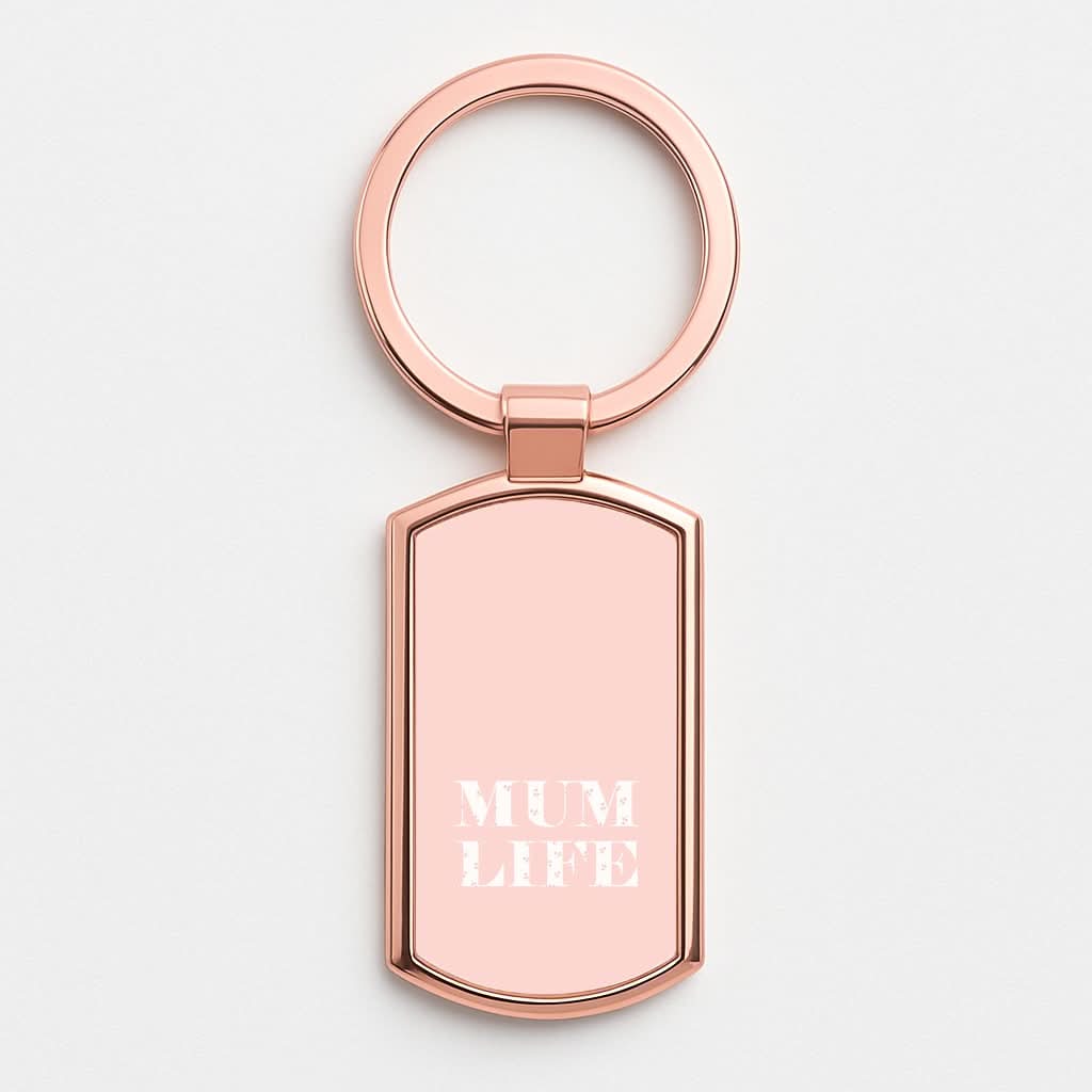 Mum Life Rose Gold Keyring