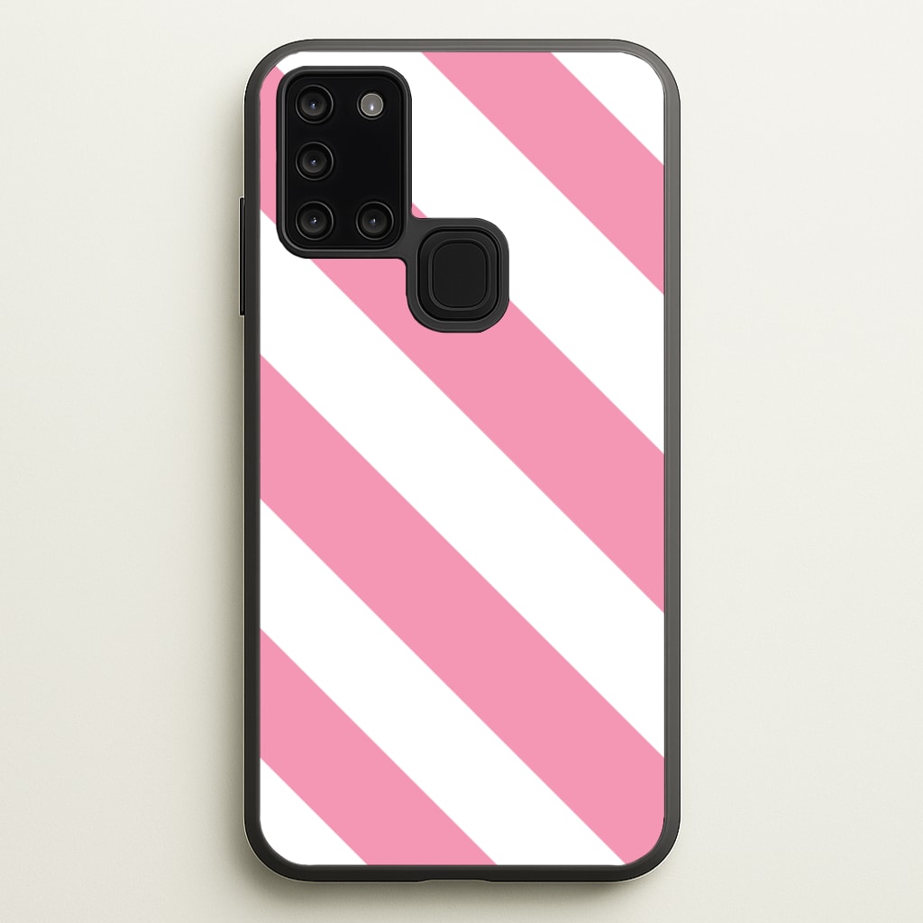 Candy Cane Stripes Galaxy A21s Case