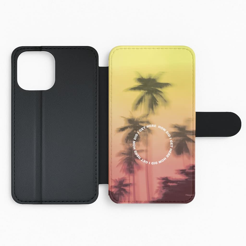 Palm Trees Circle Flip Phone Case