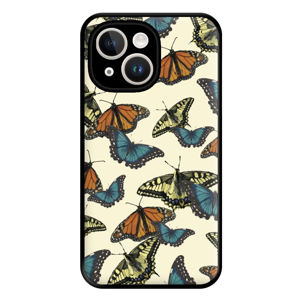 Butterfly Assortment Pattern iPhone 15 Plus Case