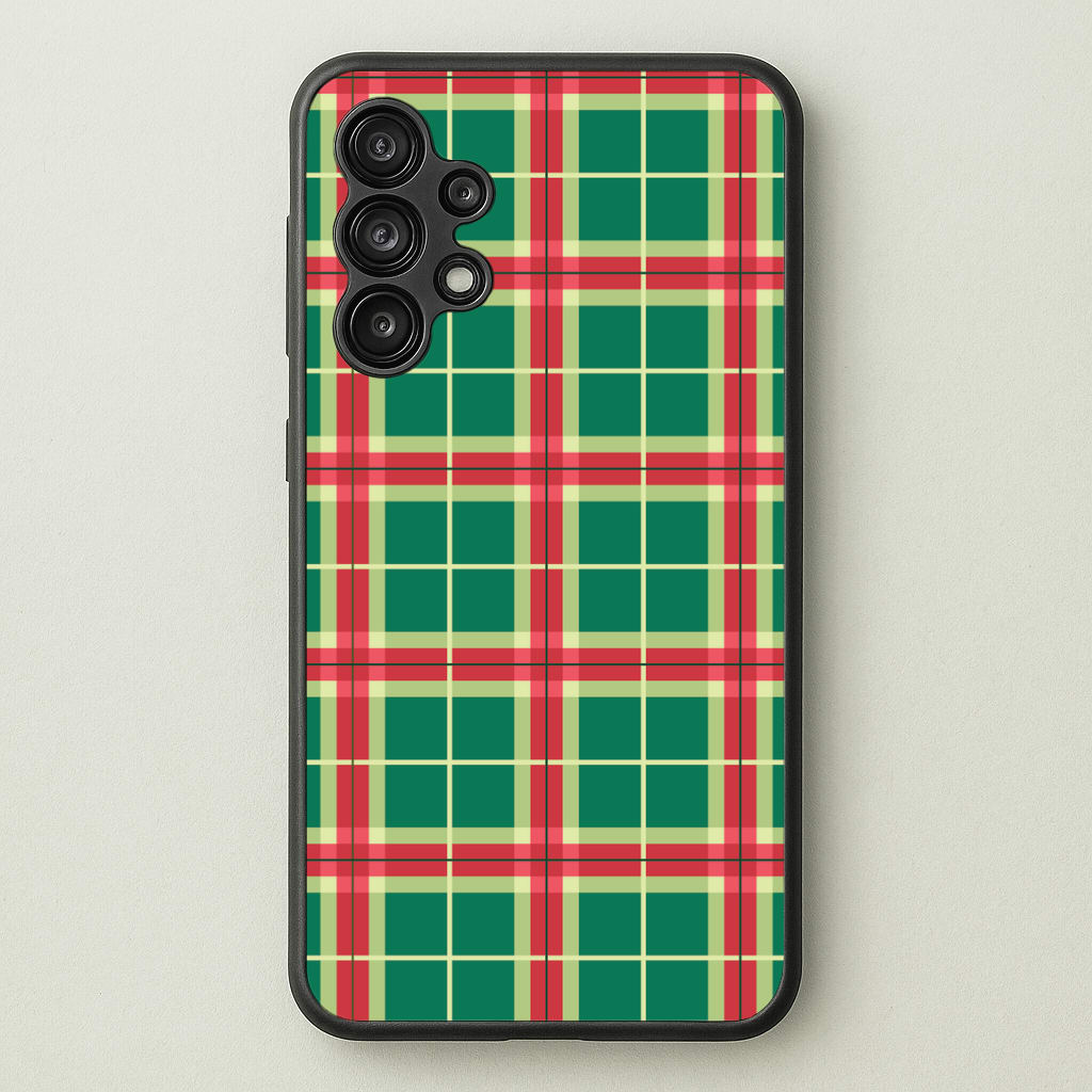 Red And Green Tartan II Christmas Pattern Galaxy A13 Case