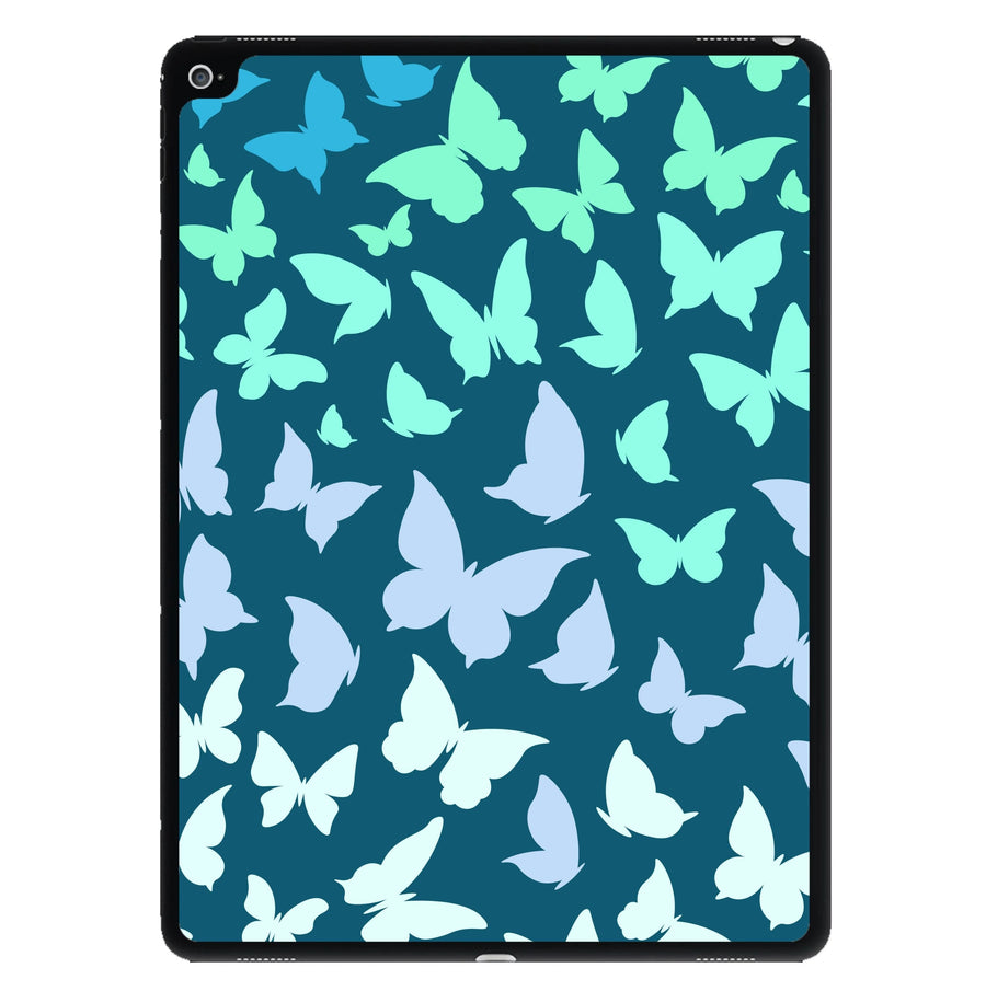 Blue Gradient Butterfly - Butterfly Patterns iPad Case