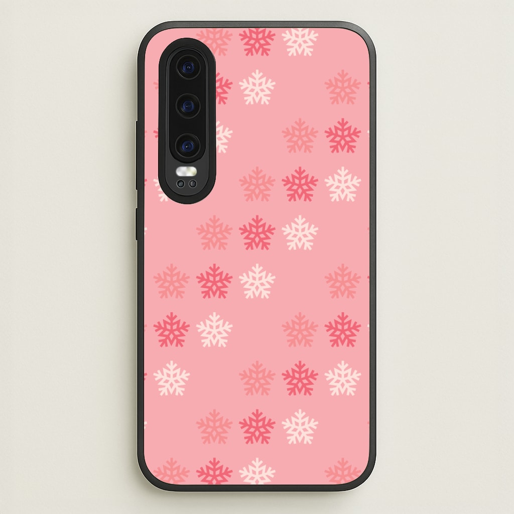 Red Slowflakes Christmas Pattern Huawei P30 Case